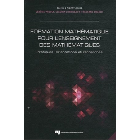 FORMATION MATHEMATIQUE DES ENSEIGNANTS