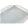 Plateau DKD Home Decor Bleu Vert Lila Bois MDF Scandi 40 x 30 x 5 cm (