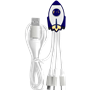 Câble 5 en 1 Andy XXL USB A+C/micro USB & USB C & Lightning 1m Burger