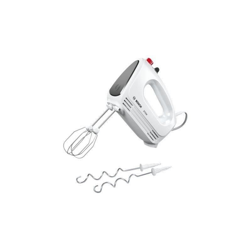 Batteur à main Bosch MFQ22100 CLEVERMIXX - 375W - 4 vitesses + pulse - Blanc/Argent