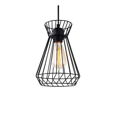 Suspension EDM Noir Métal 60 W (19 x 26 x 130 cm)