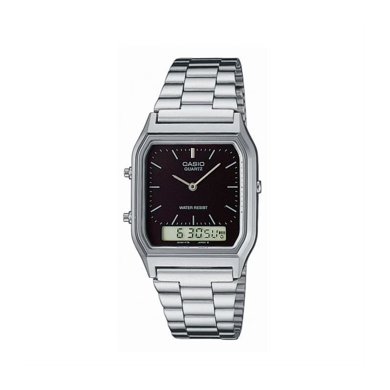 Montre Unisexe Casio Noir Argenté