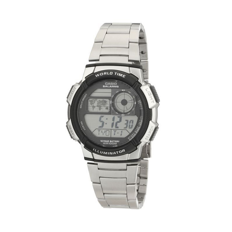 Montre Homme Casio AE-1000WD-1AVEF Numérique Acrylique Noir Gris Argenté (Ø 45 mm)