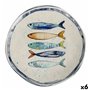 Assiette plate La Mediterránea Peixe Brille (6 Unités)