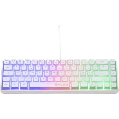 Clavier Gaming - THE G-LAB - KEYZ-HYDROGEN-W/FR - Membrane 60% Blanc