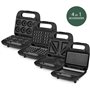 WEASY JOY600 - Appareil à croque-monsieur 4 en 1 - 4 plaques interchan