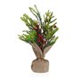 Plante décorative Versa Lin Métal Plastique Ciment 13 x 30 x 13 cm