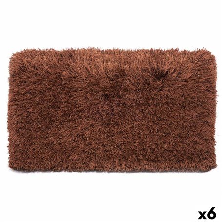 Tapis Marron Coton Polyester 50 x 2 x 80 cm (6 Unités)