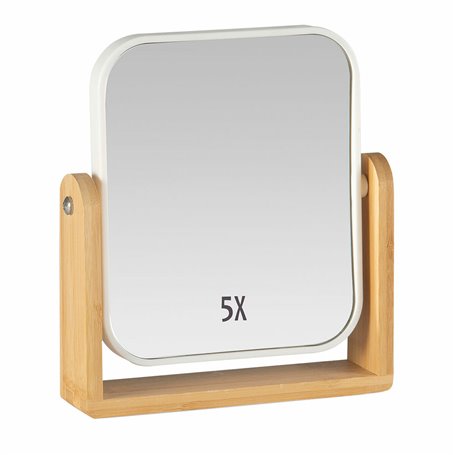 Miroir Andrea House Blanc Mat 18 x 4,5 x 20 cm Bambou