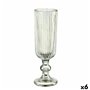 Coupe de champagne Rayures Vert verre 160 ml (6 Unités)