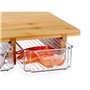 Planche à découper Marron Transparent Bambou 40 x 6 x 28 cm