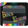 Crayons de couleur Faber-Castell Black Edition étui métallique 100 Piè