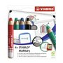 boîte de marqueurs Stabilo Markdry 4 Pièces Multicouleur