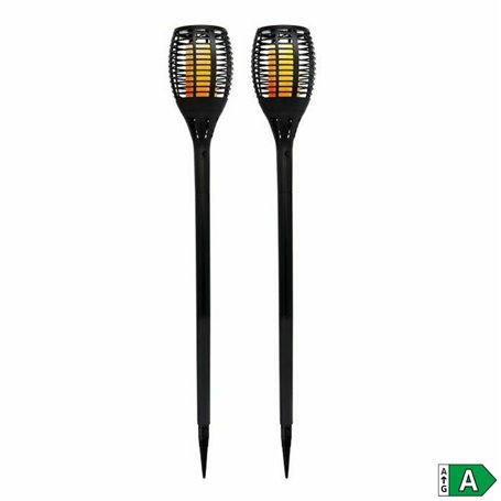 Set de torches solaires de jardin Lumi Garden Maity Sun Mini Noir Plas
