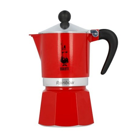 Cafetière Italienne Bialetti Rainbow 6 Tasses Rouge Métal Aluminium 24