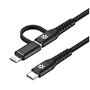 Câble USB-C Celly USBC2IN1BK 2 m Noir