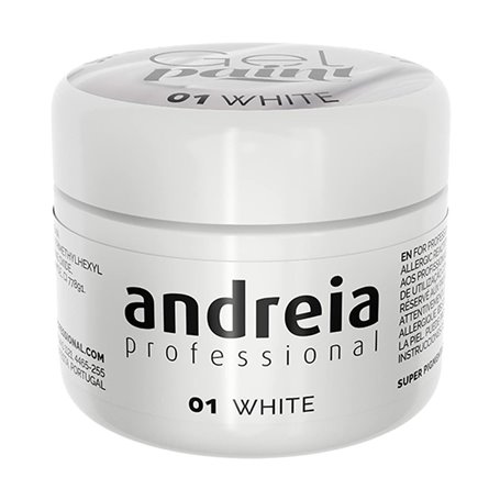 Gel pour ongles Andreia Gel Paint 4 ml Blanc Nº 01