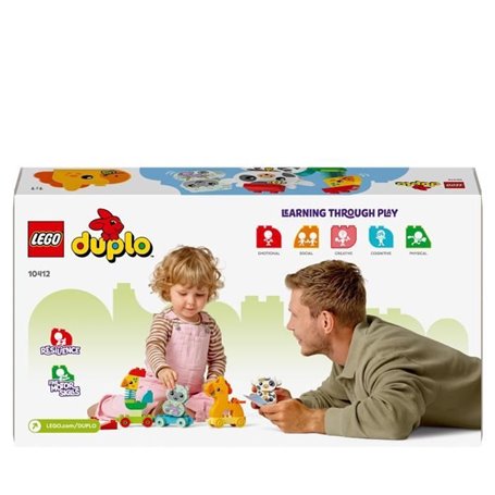 LEGO 10412 DUPLO My First Le Train des Animaux. Jouet a Roues pour Enf