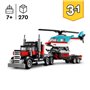 LEGO 31146 Creator 3en1 Le Camion Remorque avec Hélicoptere. Jouet d'H