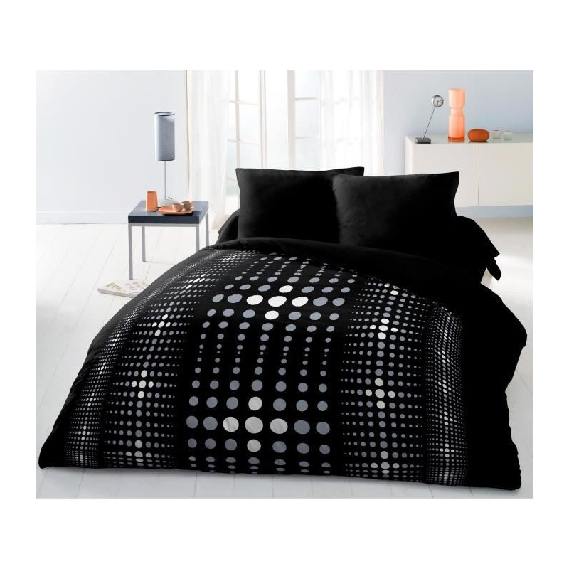 Housse de Couette Home Linge Passion Steevy Noir 220 x 240 cm