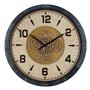 Horloge Murale Noir Doré Verre Fer 72 x 9 x 72 cm (3 Unités)