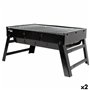 Barbecue Portable Aktive Rectangulaire Noir 50 x 23 x 30 cm (2 Unités)