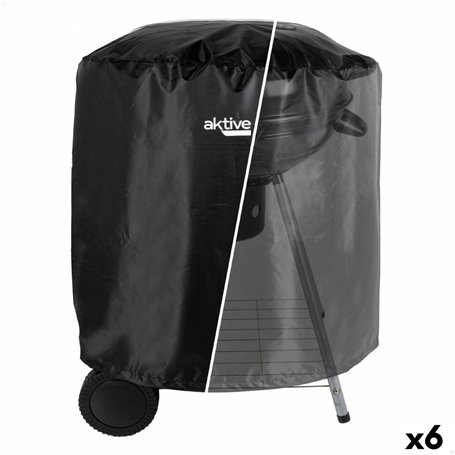 Housse de protection pour barbecue Aktive Noir 6 Unités 69,5 x 67 x 69