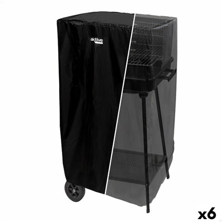Housse de protection pour barbecue Aktive Noir 6 Unités 74,5 x 109 x 6