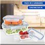 Ensemble de contenants de cuisine hermétiques empilables Max Home 6 Un