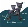 Poussette pour bébé Bambisol Double Cane Blue marine