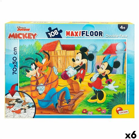 Puzzle Enfant Mickey Mouse Double face 108 Pièces 70 x 1,5 x 50 cm (6