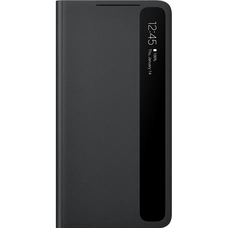 Folio Clear View Cover avec S Pen Noir pour Samsung G S21 Ultra 5G Sam