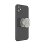 Pop Grip Standard Clear Glitter Silver Popsockets