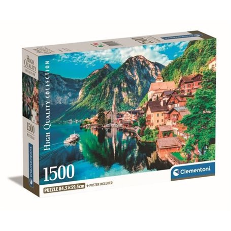 Clementoni - 1500p Hallstatt - 59.2 x 84.3 cm - Avec poster