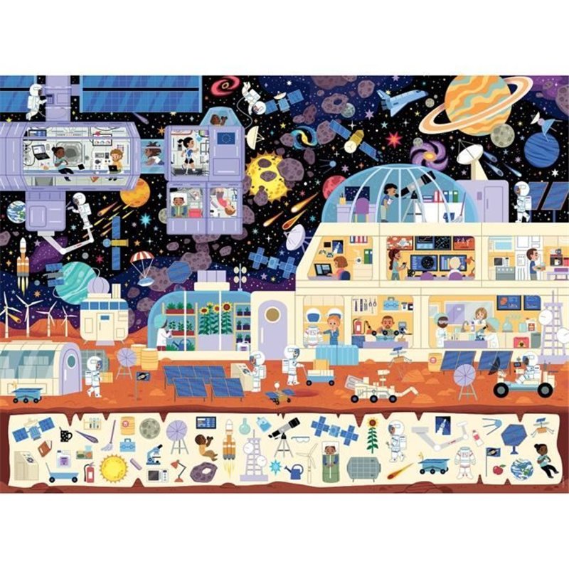 Image secondaire de Puzzle Nathan Dans l'espace (Cherche et trouve) 150 Pièces