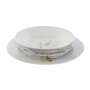 Service de Vaisselle Home ESPRIT Blanc Vert Rose Porcelaine 18 Pièces
