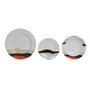 Service de Vaisselle Home ESPRIT Bleu Vert Porcelaine Tropical 18 Pièc