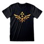 T shirt à manches courtes The Legend of Zelda Hyrule Logo Noir Unisexe