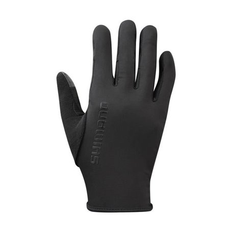 Gants de course longs coupe-vent Shimano - noir/noir/noir - L