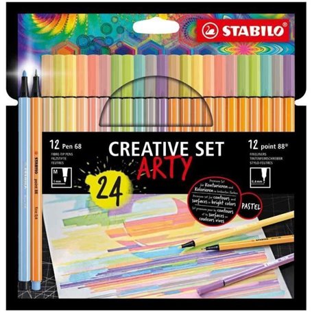 Set créatif point 88/Pen 68 ARTY, étui carton de 24
