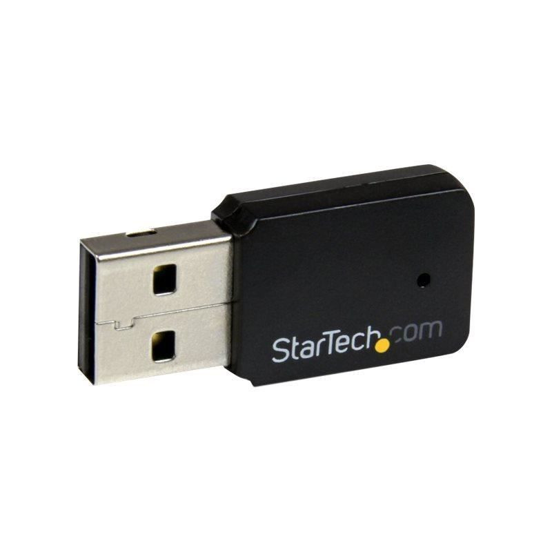 Startech.com Mini adaptateur USB 2.0 réseau sans fil AC600 double bande - Clé USB WiFi 802.11ac 1T1R