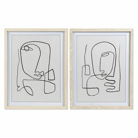 Cadre DKD Home Decor Abstrait Moderne (55 x 2 x 70 cm) (2 Unités)