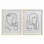 Cadre DKD Home Decor Abstrait Moderne (55 x 2 x 70 cm) (2 Unités)