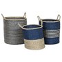 Set de basket Home ESPRIT Bleu Naturel Jute Herbier marin méditerranée