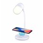 Lampe LED avec haut-parleur et chargeur sans fil Grundig Blanc Ø 12 x