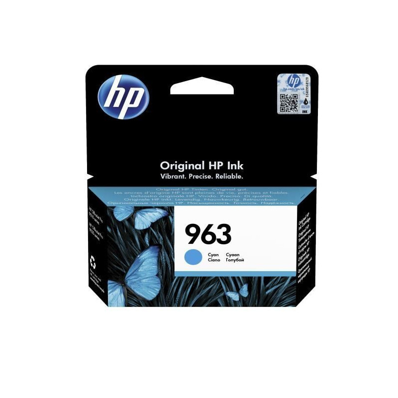 HP 963 Cartouche d'encre cyan authentique