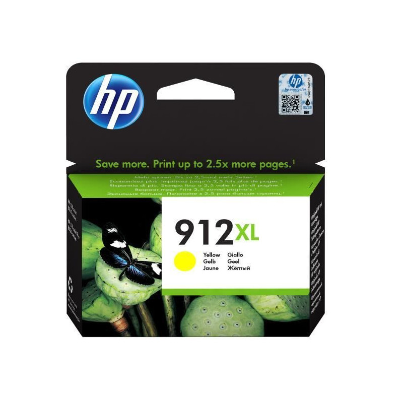 HP 912XL Cartouche d'encre jaune authentique, grande capacité