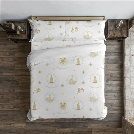 Housse de Couette Harry Potter Hogwarts Gold Christmas 240 x 220 cm Gr