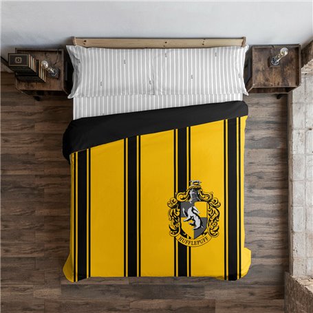 Housse de Couette Harry Potter Hufflepuff Jaune Noir 260 x 240 cm Lit