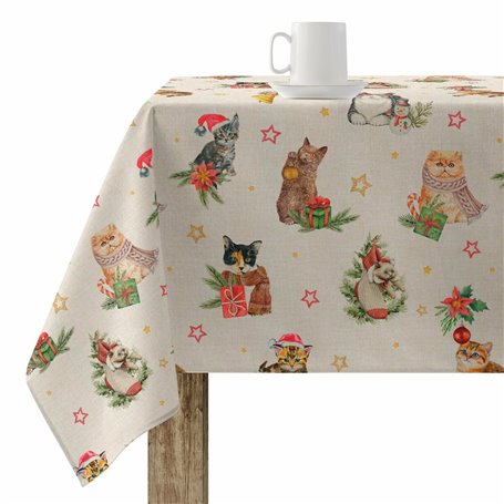 Nappe enduite antitache Muaré Christmas 250 x 140 cm